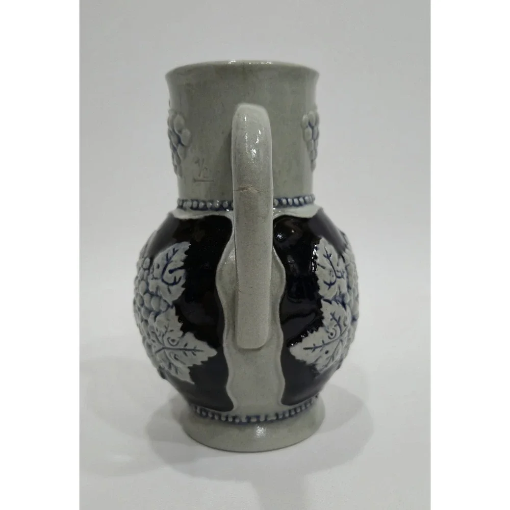 Vintage Marzi & Remy German Salt Glaze Stoneware Pitcher Winninger Weinhex Jug